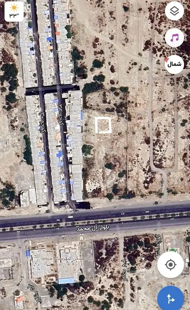 250متر زمین جنب شهرک دانش