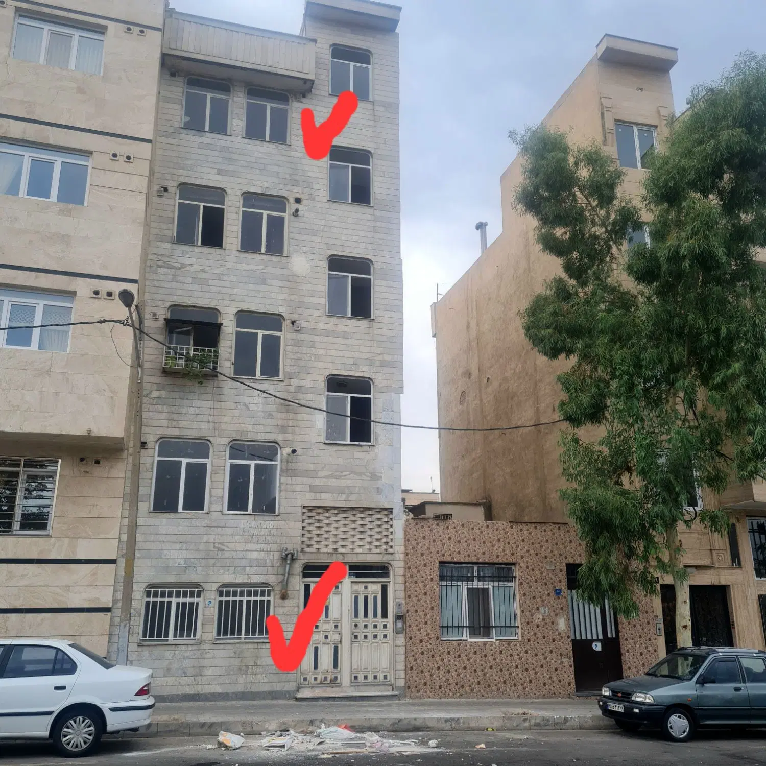 آپارتمان فروشی ۷۵متری ۲خوابه خ رحیمی ۴۶ و۳۰م همکف