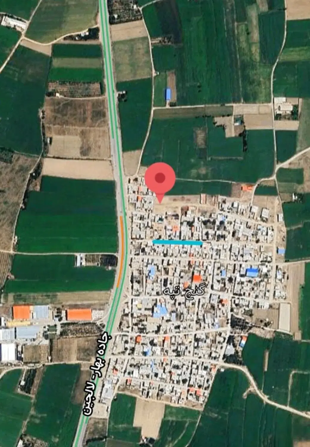 دوقطعه زمین مسکونی 250 متری در روستای گنج تپه