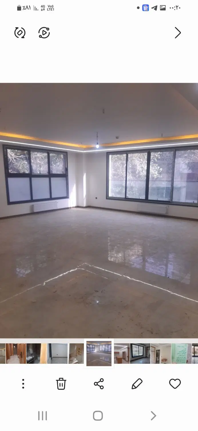اپارتمان۱۸۳متر لوکس سه طرف نور در میان فضای سبز