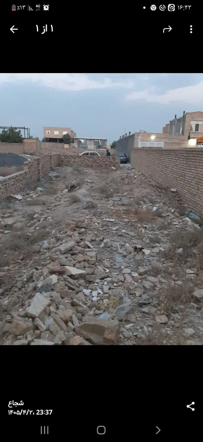 زمین  ۲۰۰ متر گاوخانه