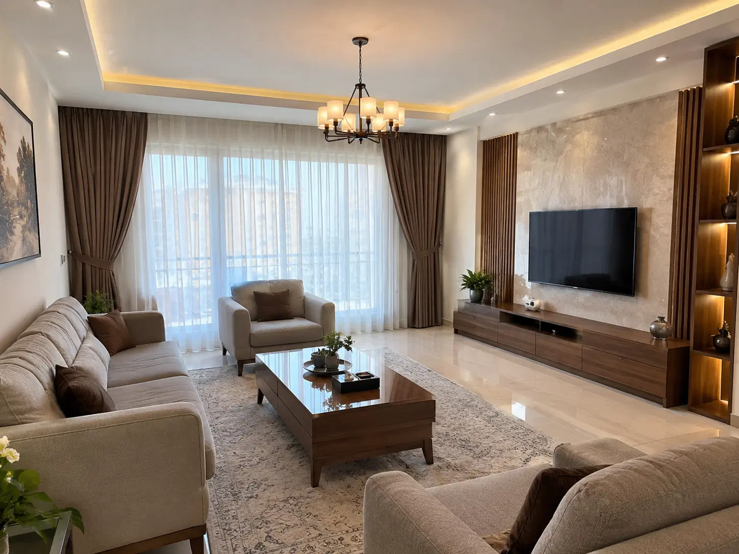 اپارتمان ۱۰۴ متری__پرده خور__تاپ لوکیشن