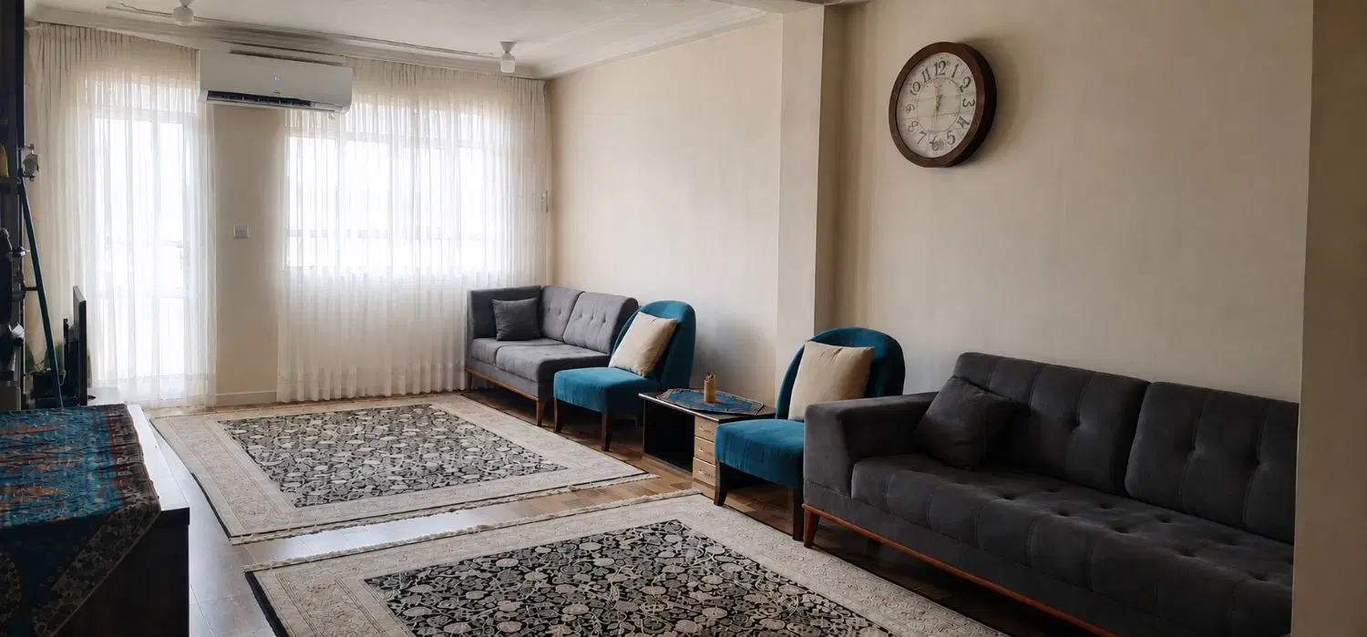 آپارتمان ۸۸ متری با سالن بزرگ و خوش چیدمان