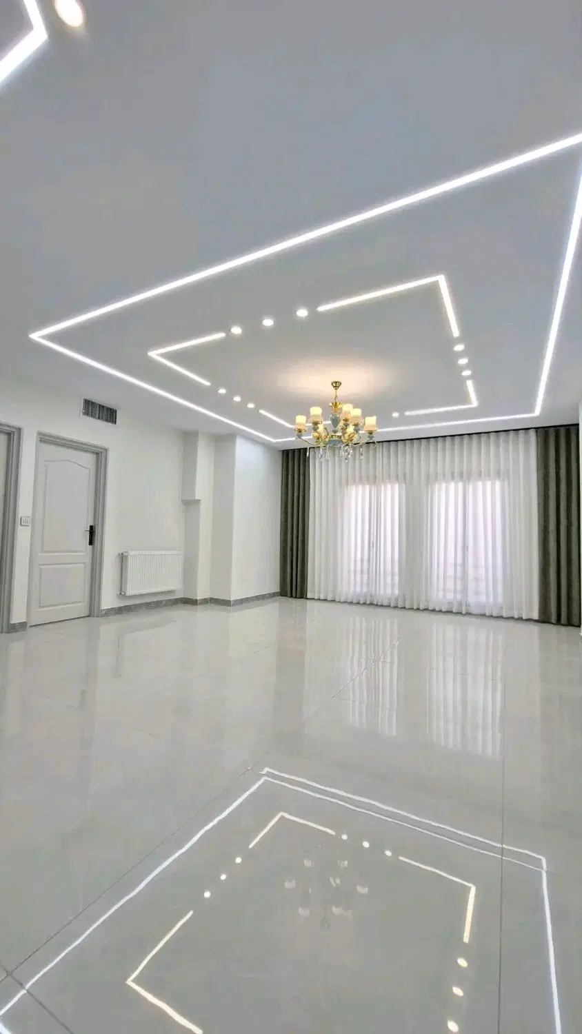 ۷۰متردوخواب_سالن پرده خور_دیزاین مدرن_سندتکبرگ