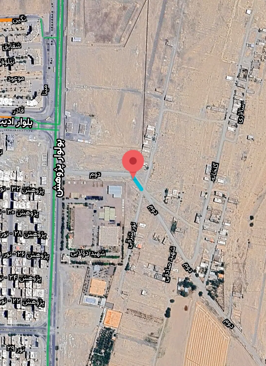 زمین نور شرقی شهرک کردها