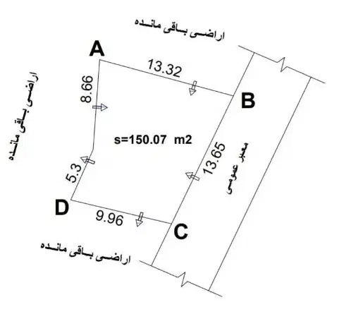 فروش زمین ۱۵۱ متری کلاراباد