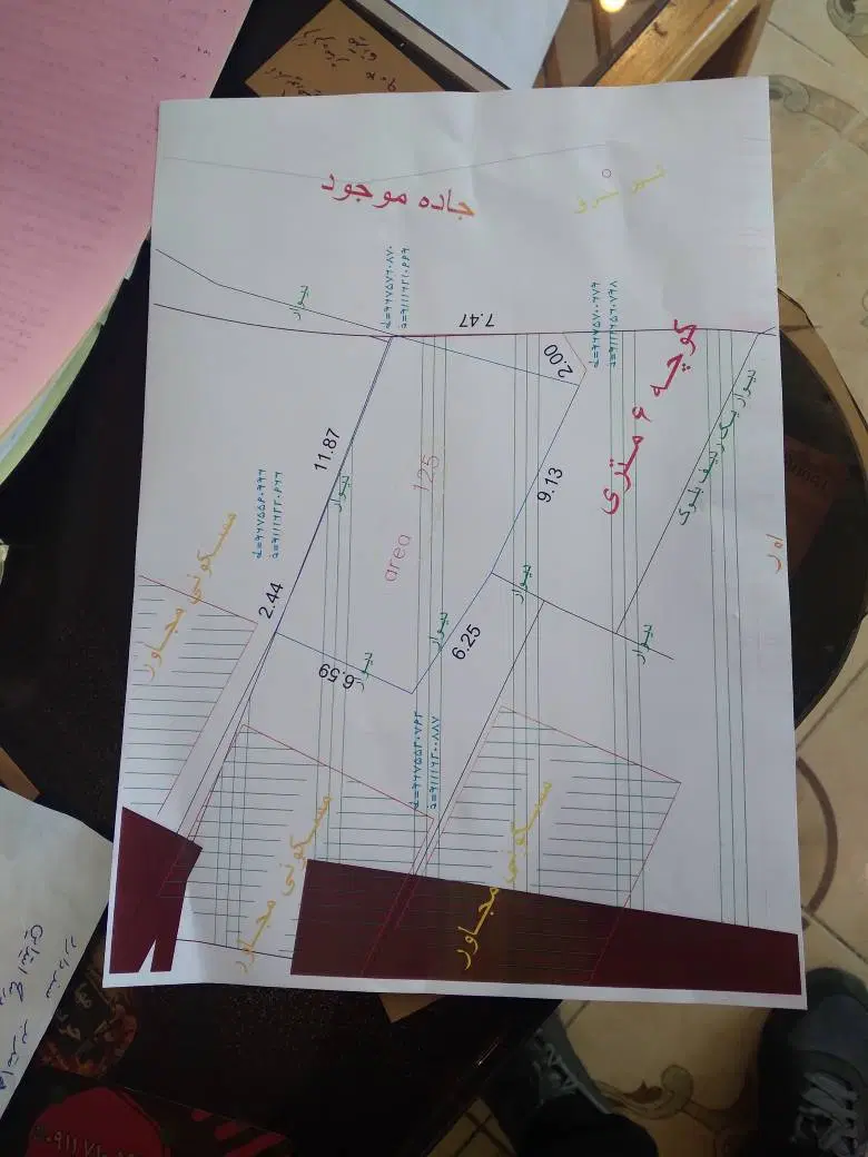 ۱۲۵ متر زمین داخل طرح مسکونی