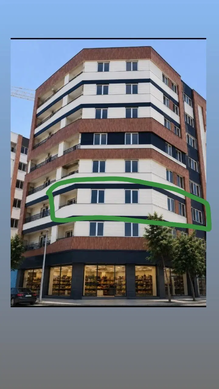 93.5 متری دو خواب فول  کنید نخورده