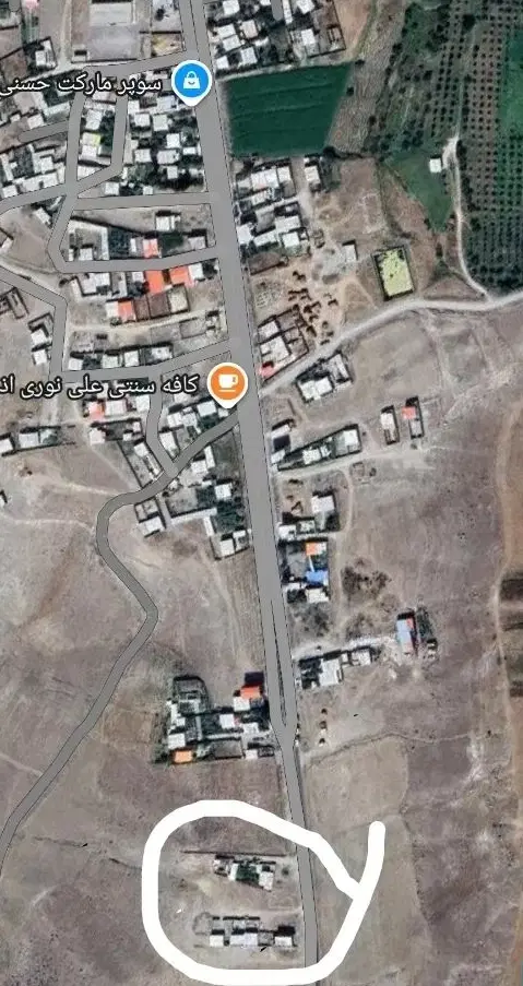 یک قطعه زمین ورودی روستای جبدرق با بهترین موقعیت
