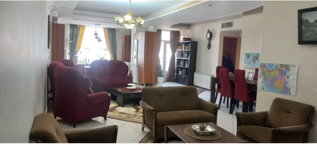 آپارتمان۱۰۸ متر_بدون پرتی_ بدون مشرف رو به نما