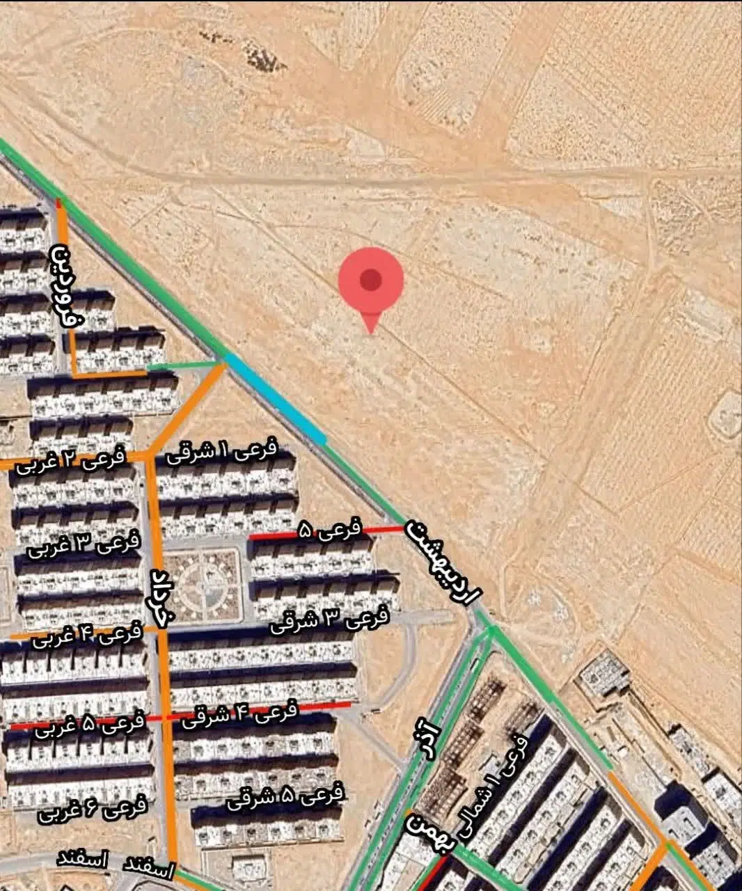 زمین ۲۵۰متری دادگستری شاهین شهر پردیس اردیبهشت