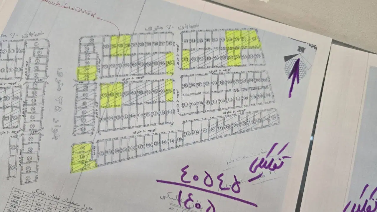 زمین دوکله ۱۶۵ متری بربلوار ۳۵متری صفاییه