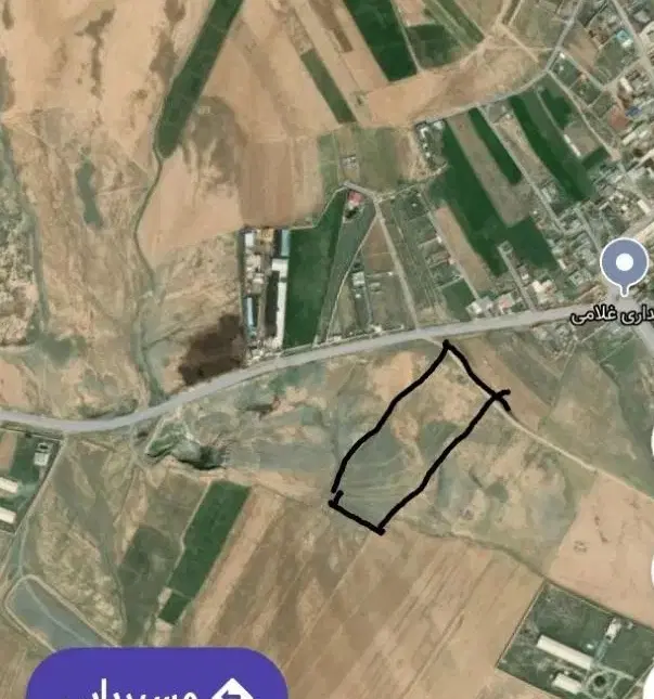 زمین ملکی کشاورزی حدود ۲هکتار در روستای عباس آباد