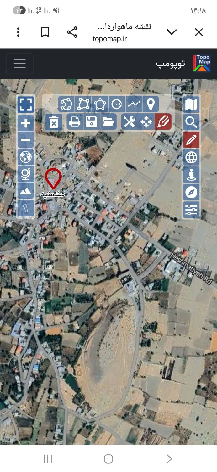 ۵۰۰۰مترزمین کشاورزی حشمتیه برجاده الیگودرز