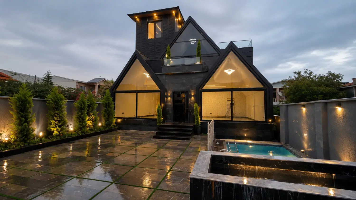 تریبلکس نما مدرن استخردار مدارک کامل