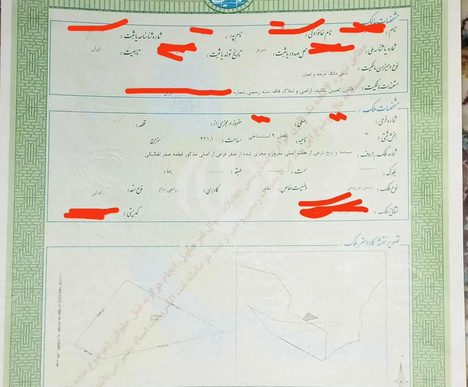 باغ سنددار، نزدیک تبریز