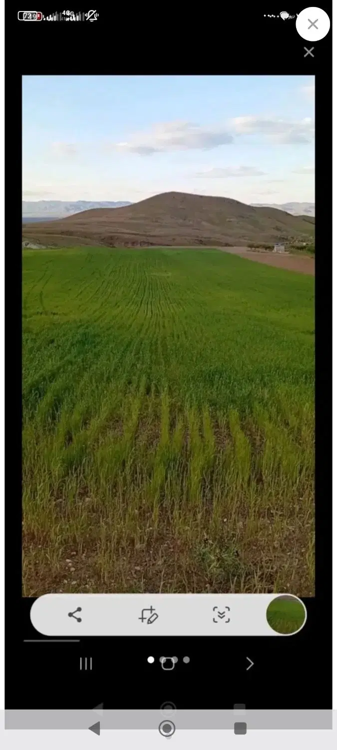 فروش زمین زراعی نرسیده به روستای حاج آرش
