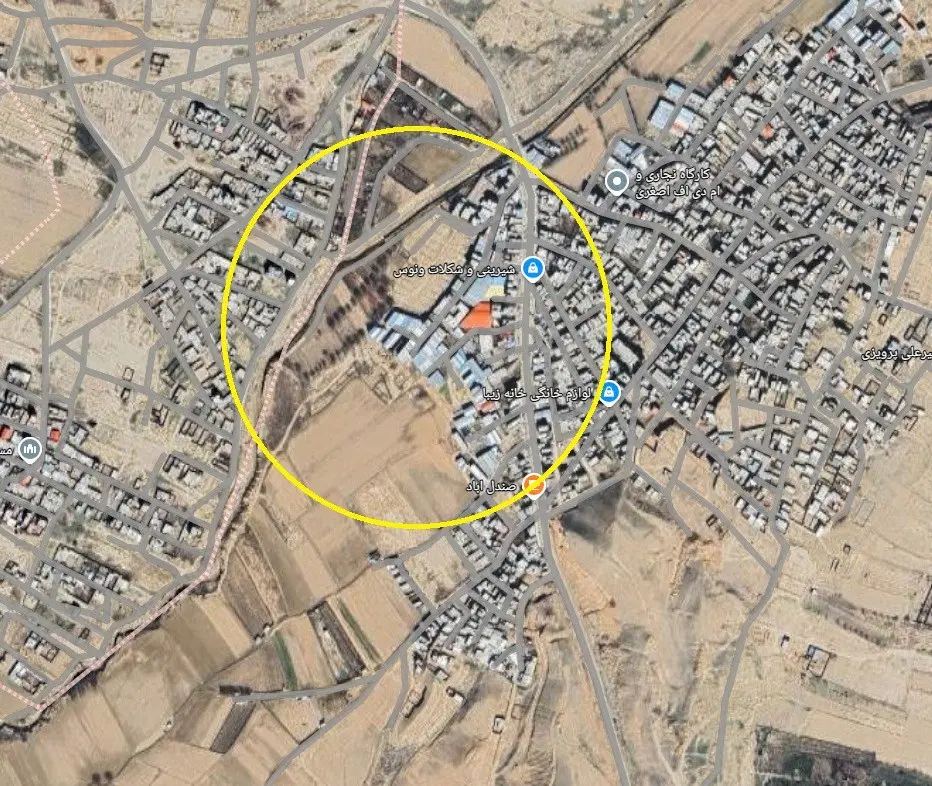 زمین کارگاهی صندل آباد