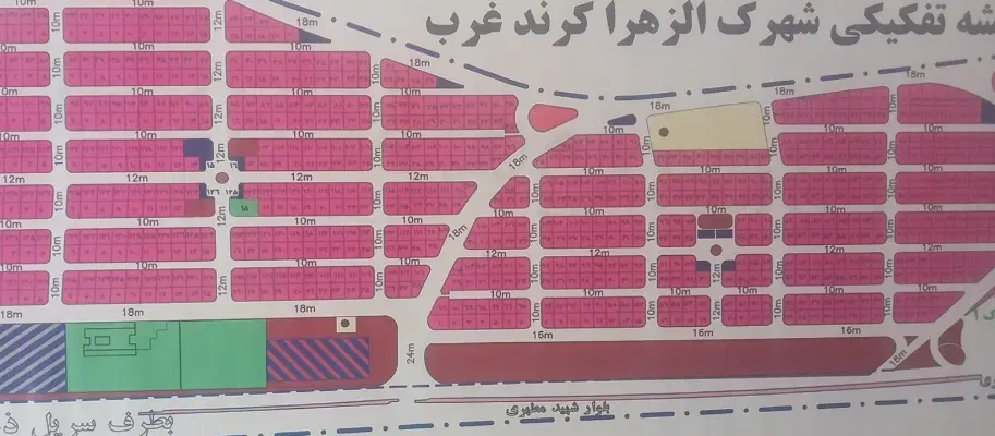 فروش زمین الزهرا بلوک ۵ دوبر جنوبی کرند غرب