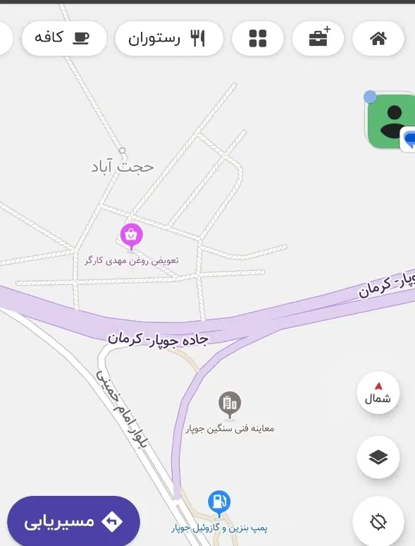 زمین حجت آباد جوپار قابل معاوضه