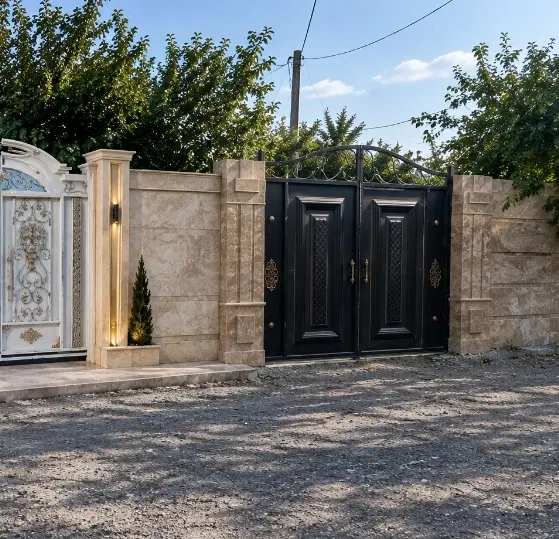 ۱۱۰ متر زمین آث با نما رومی و درب و دیوار و...