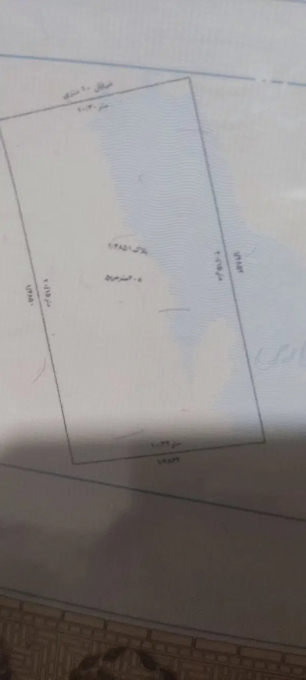 زمین پشت پمپ بنزین علویجه