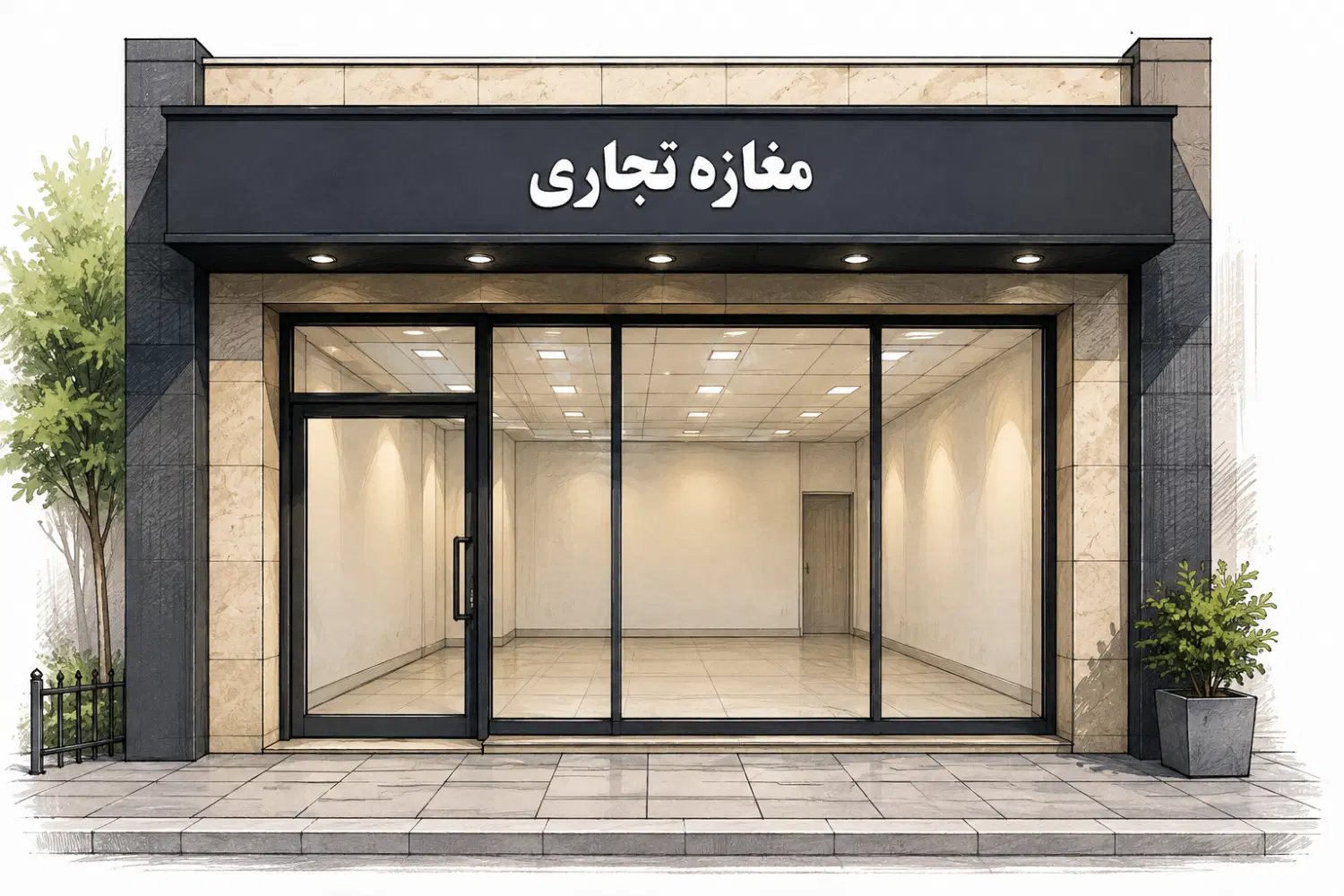 مغازه تجاری در پاساژ سرحد (حاج نادر کهرازهی)