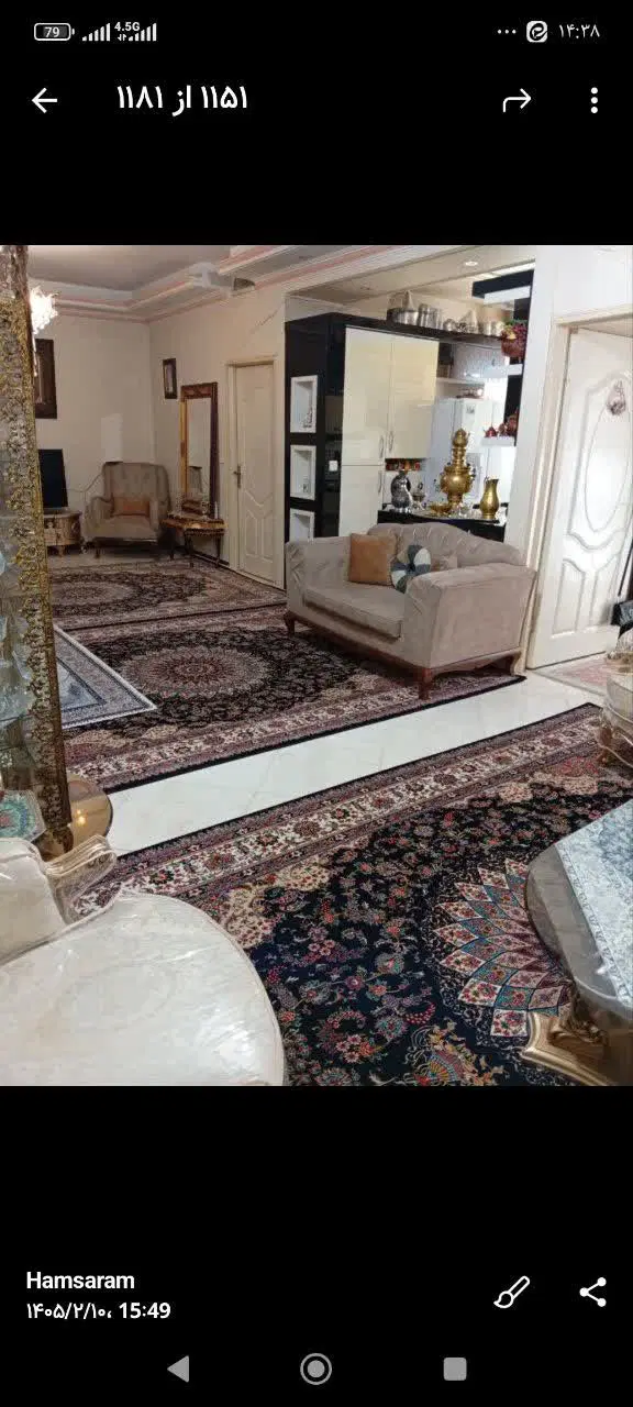 ۸۰ متر ۲ خواب خوش ساخت تک واحدی پاسدار گمنام