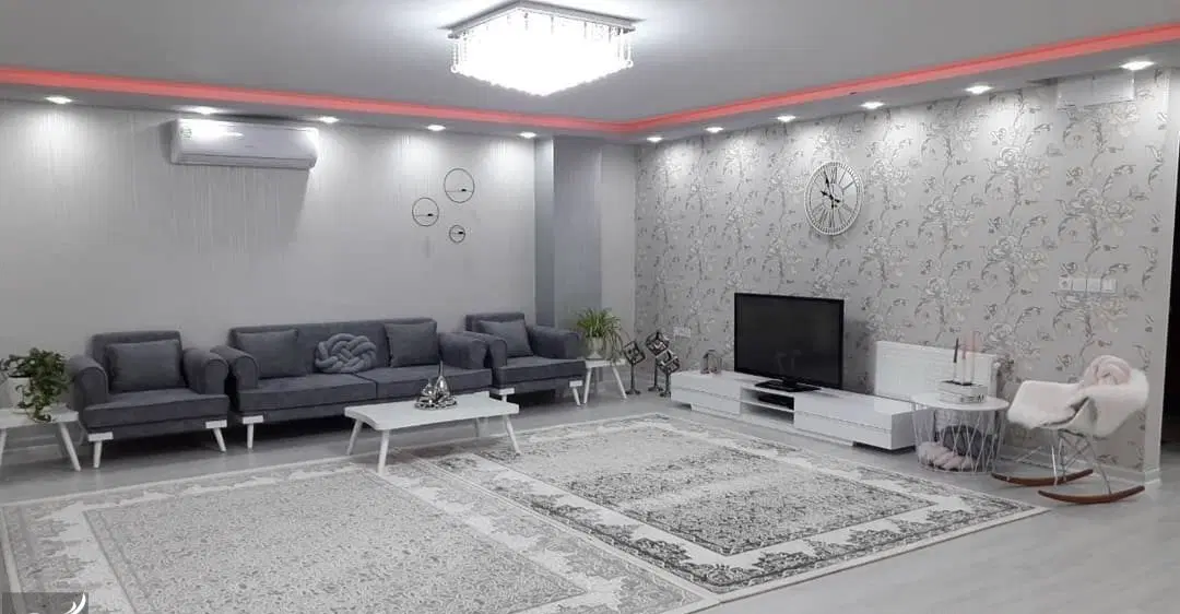 ۱۴۵ متر_سالن بزرگ_تاپ لوکیشن_فول دیزاین شده