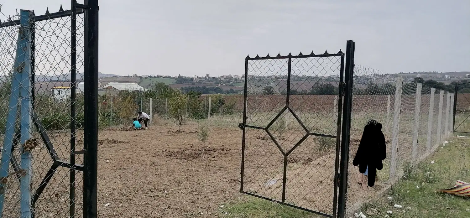 زمین باغی شموشک بالا فنس کشی