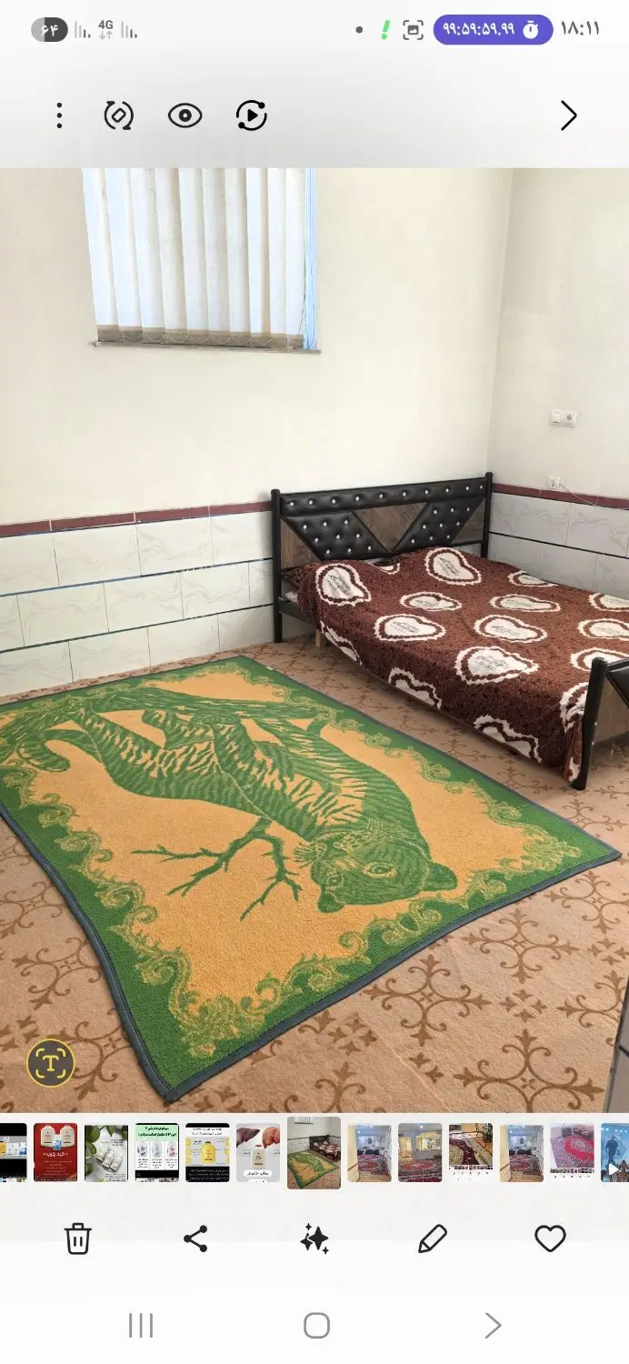 خانه مبله یک خوابه دوخوابه  شیک، تمیز
