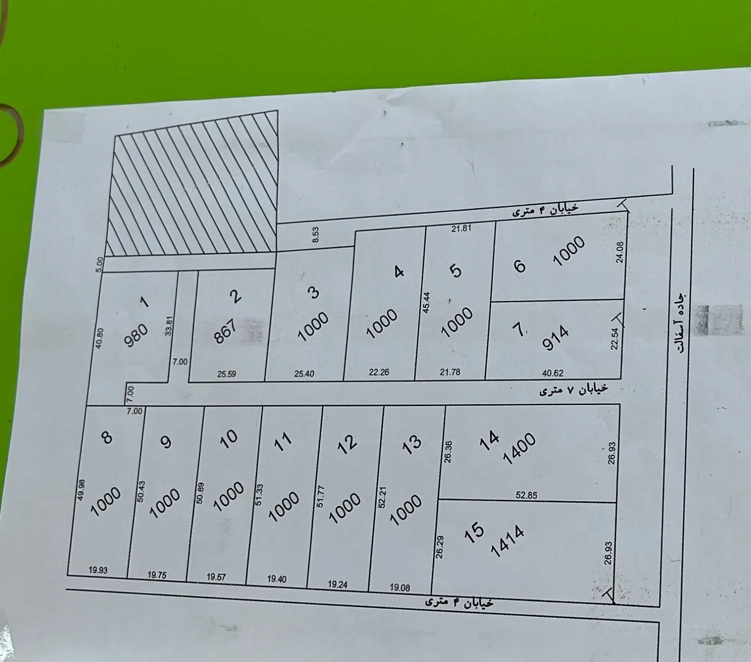 زمین سر خیابون اصلی دارای برق