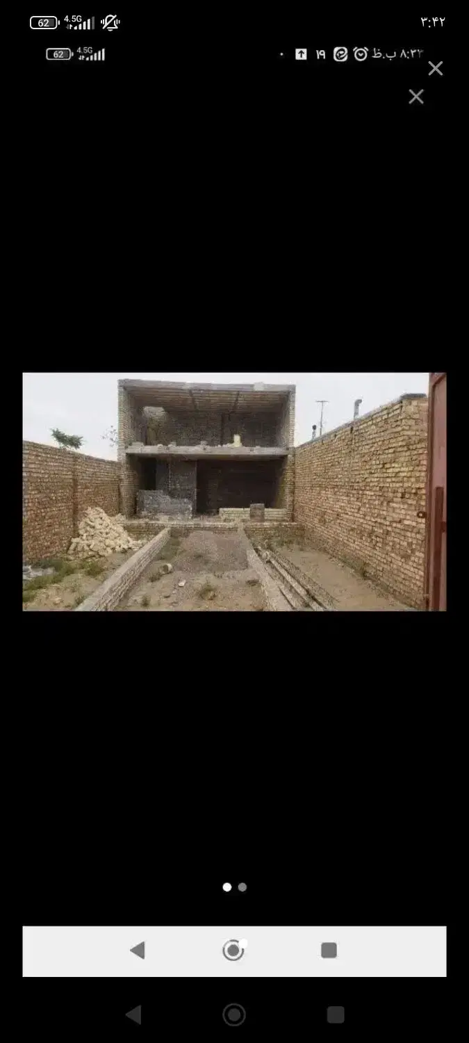 خانه باغ سفت کاری بالا تراز کارخانه شکریز