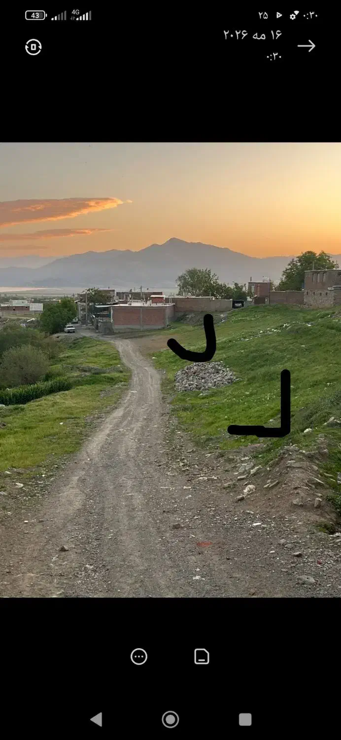 زمین پلاک200میتری روستای گردشگری نئ
