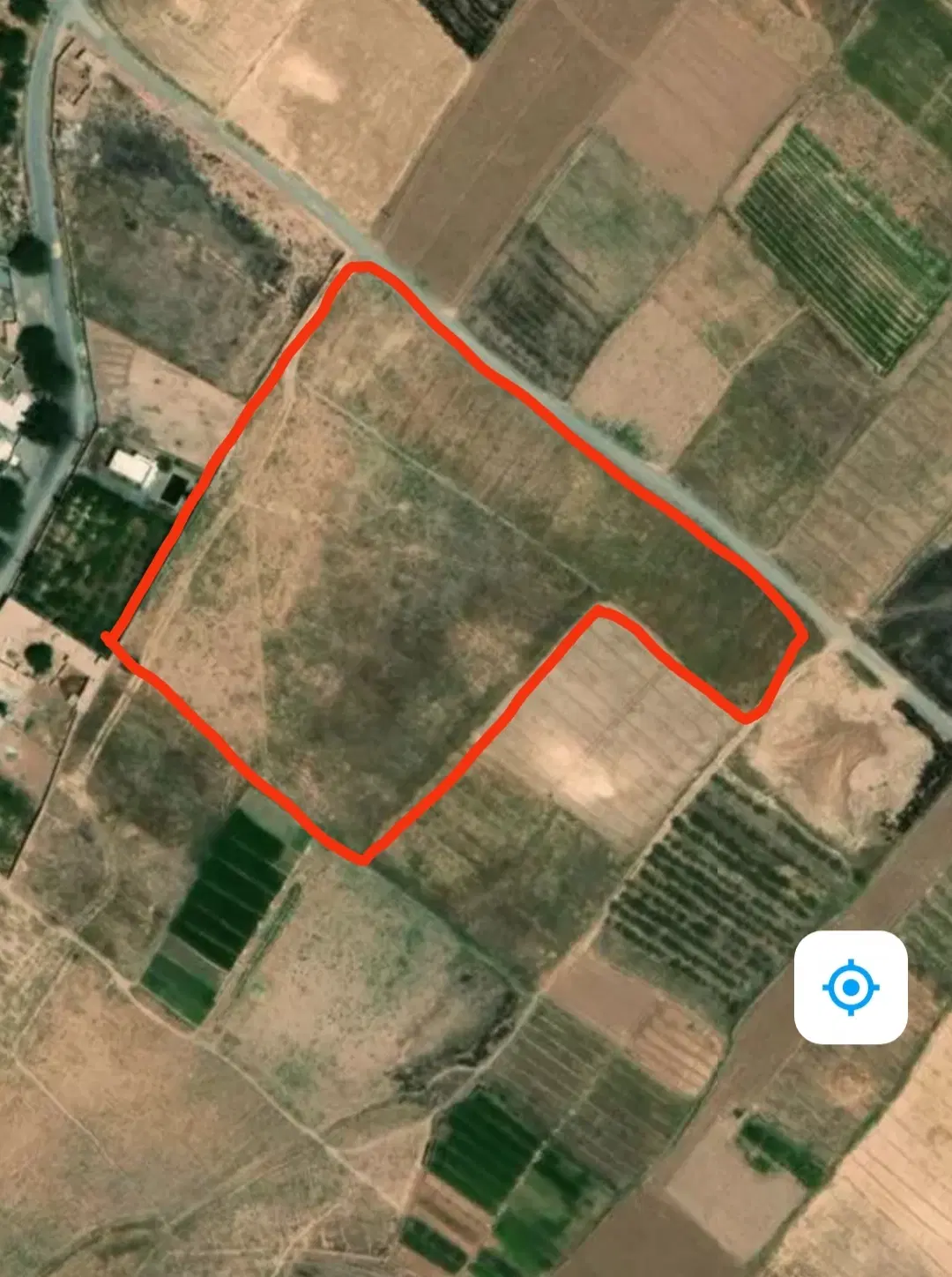 زمین کشاورزی چسبیده به طرح هادی روستایی