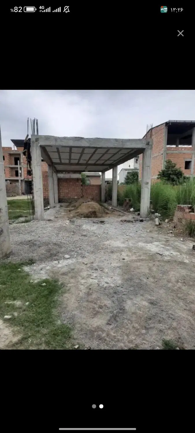 زمین با اسکلت بتن واقع در شهر کردکوی