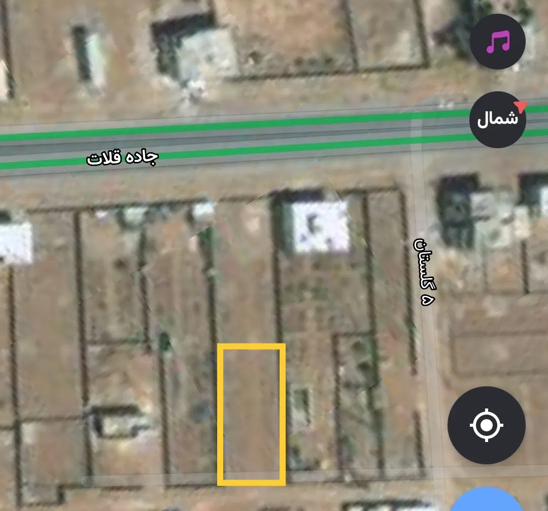 زمین کوچه ۵ یک قواره پشت خیابان اصلی