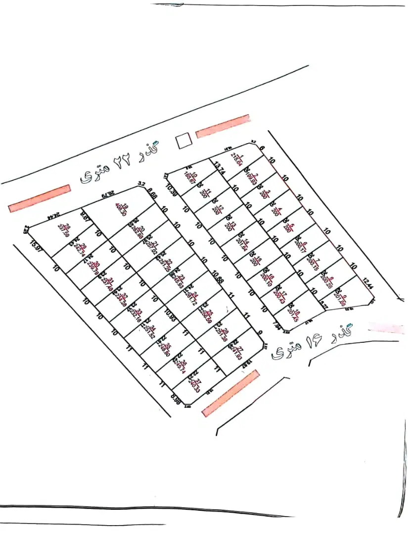 زمین مسکونی 262 متر