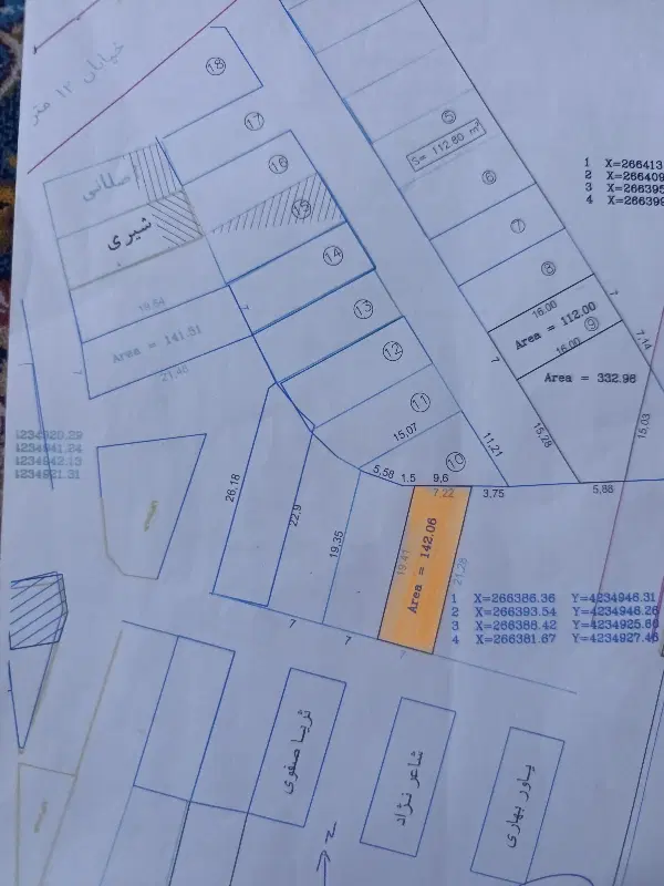 زمین مجوز ساخت در نیار