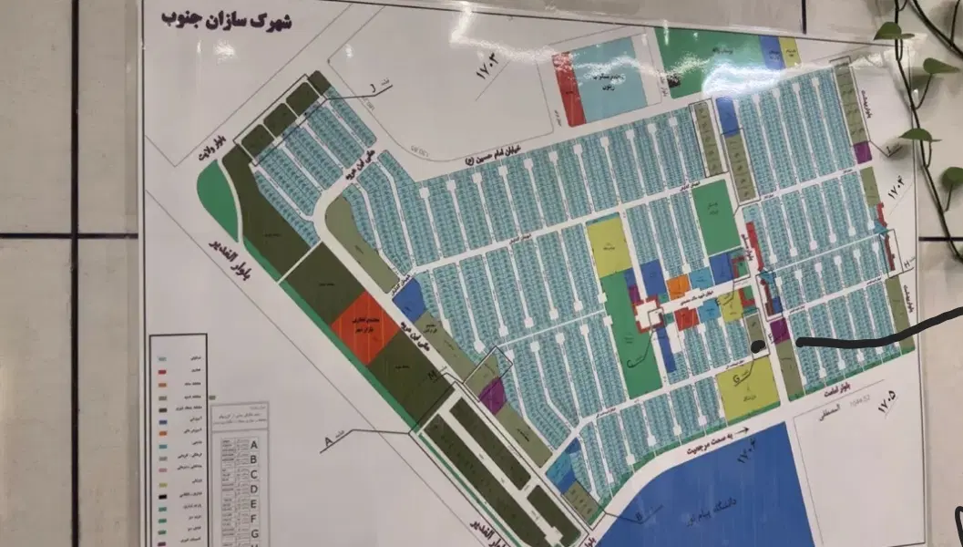 زمین جنوبی ۱۰۰ متری شهرک سازان جنوب