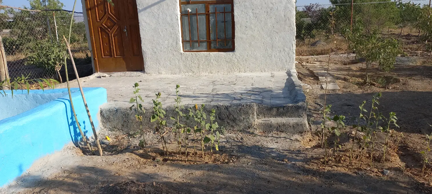زمین باغی مرتب با خونه وسرویس واستخر وفنس