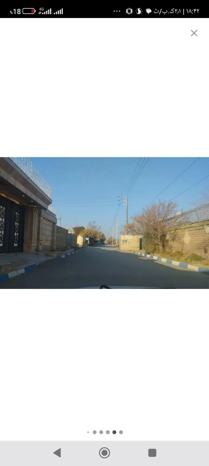 زمین قابل ساخت باغچه 550متر