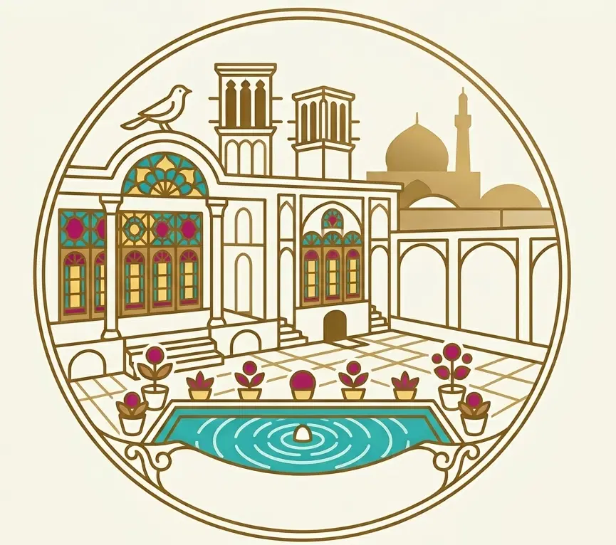 خانه تاریخی سنتی قدیمی در یزد با حیاط بزرگ