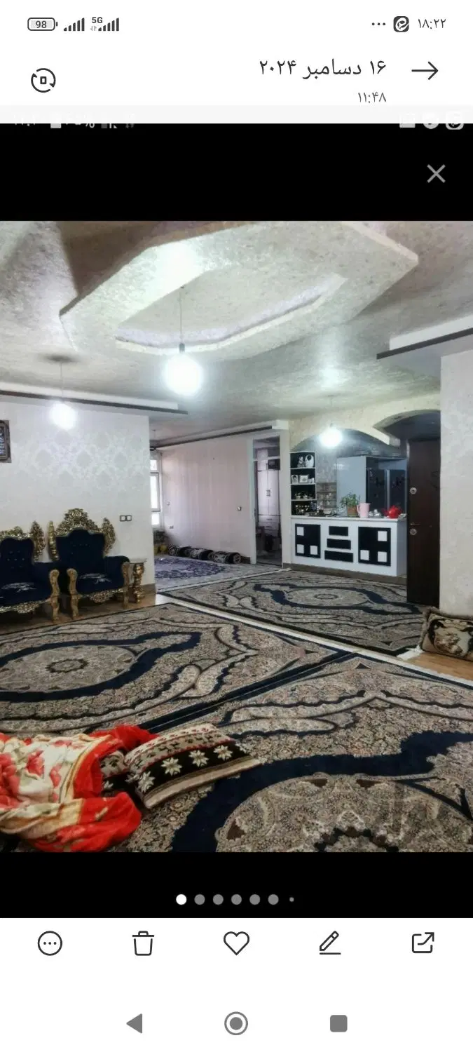 اجاره دو خوابه تمیز و مجهز طبقه یک عدل ۸