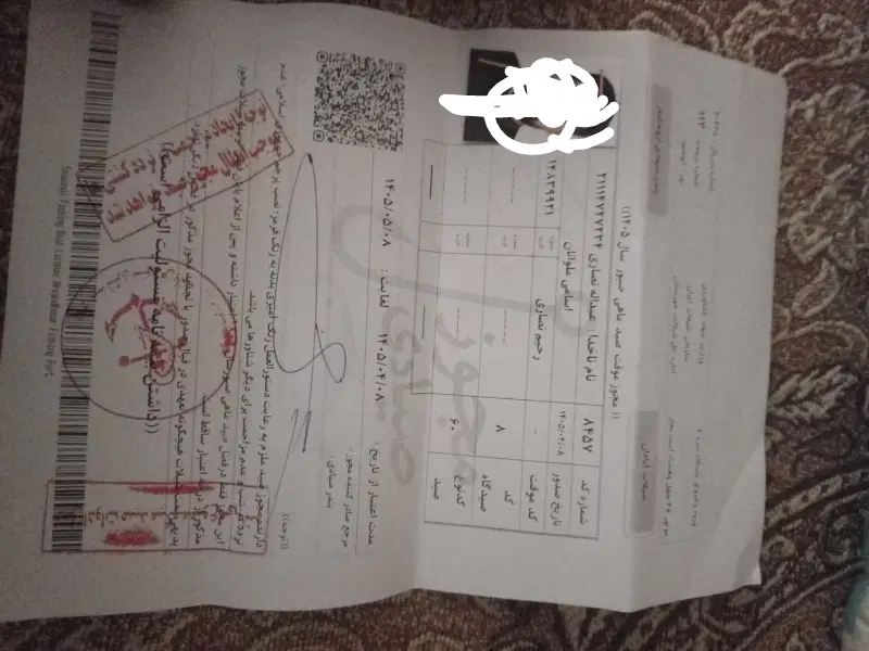 مجوز قایق ویک قطعه زمین اروندکنار