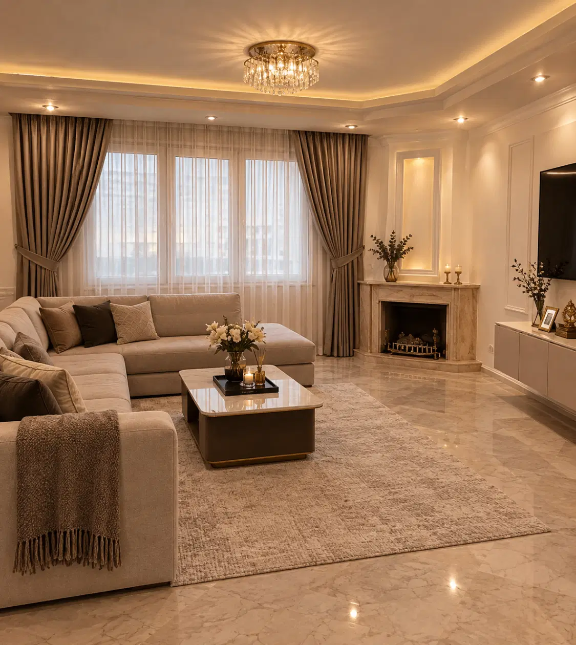 رهن و اجاره۱۱۵متر۳خواب_سالن پرده خور_شاهین شمالی