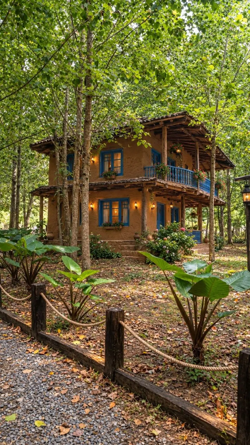ترکیبی از معماری گرم نمای چوبی