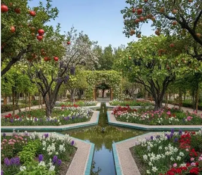زمین کشاورزی . باغ