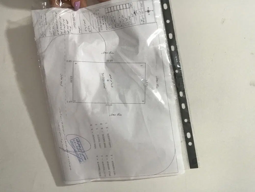 زمین مسکونی  نزدیک خیابان اصلی