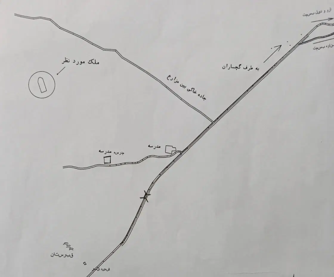 ۳۰۰۰ متر مربع زمین باغ زراعی روستای آبریگون